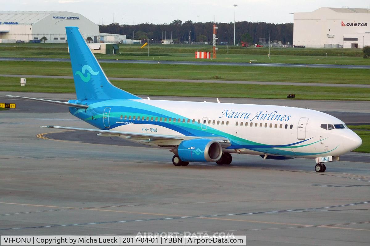 VH-ONU, 1998 Boeing 737-3U3 C/N 28732, At Brisbane