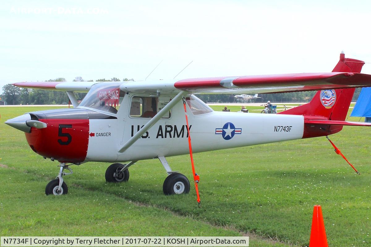 N7734F, 1966 Cessna 150F C/N 15063834, At 2017 EAA AirVenture at Oshkosh