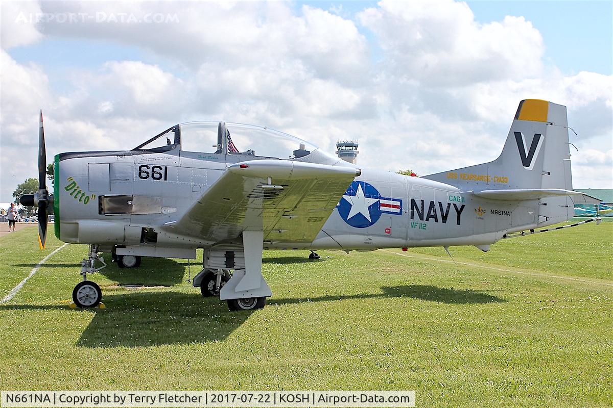 N661NA, 1957 North American T-28C Trojan Trojan C/N 226-238 (140661), At 2017 EAA AirVenture at Oshkosh