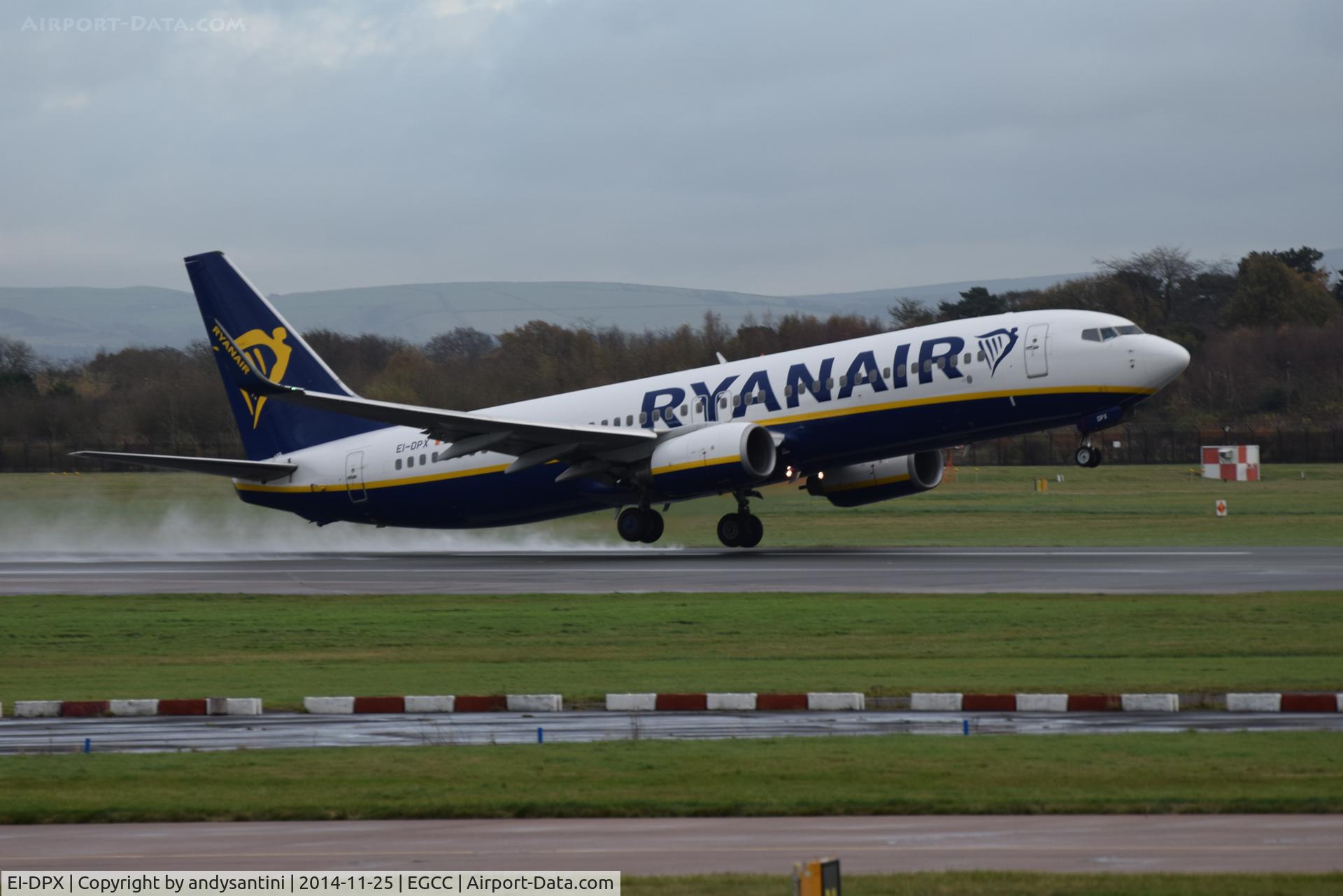 EI-DPX, 2007 Boeing 737-8AS C/N 35553, just taken off from egcc uk