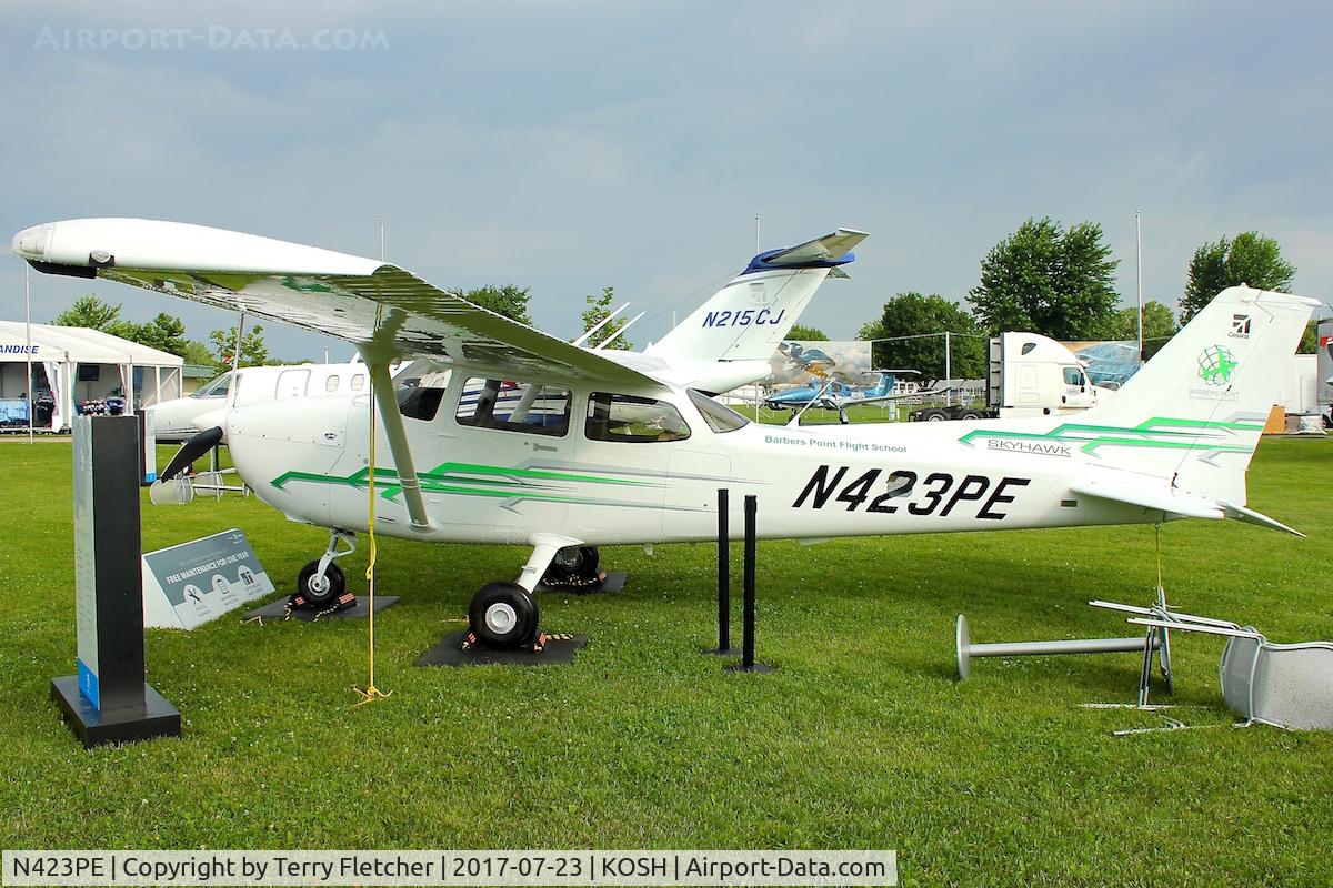 N423PE, 2017 Cessna 172S C/N 172S12049, On display at 2017 EAA AirVenture at Oshkosh