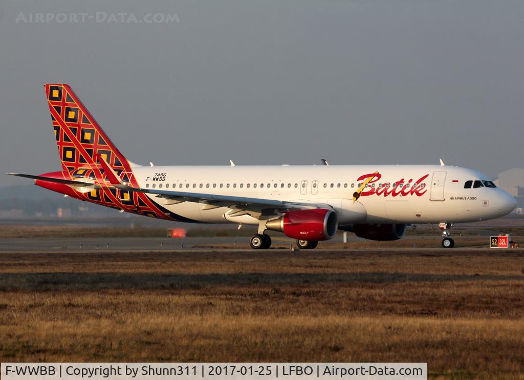F-WWBB, 2016 Airbus A320-214 C/N 7496, C/n 7496 - To be PK-LUP
