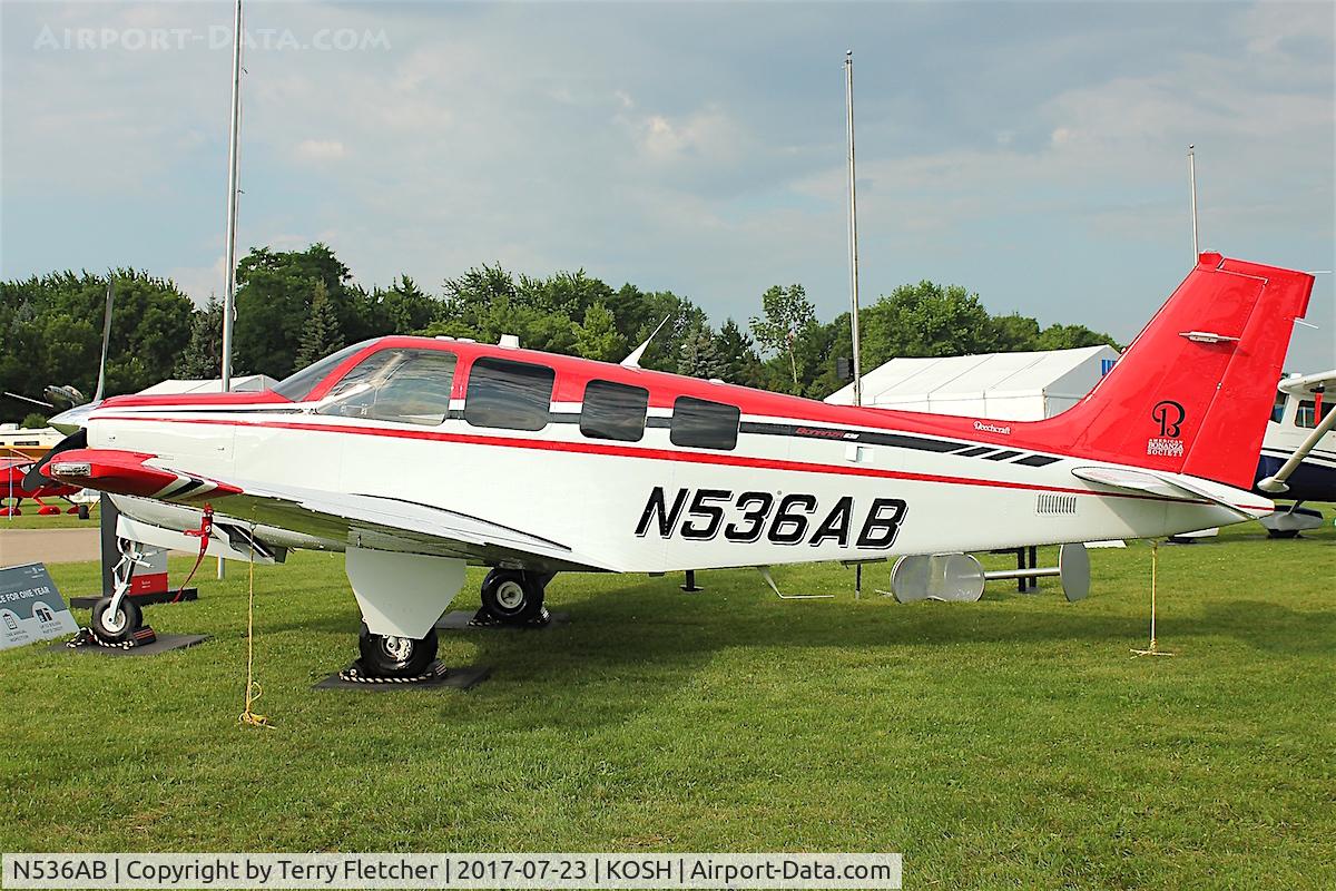 N536AB, 2017 Beech G36 Bonanza C/N E-4108, On display at 2017 EAA AirVenture at Oshkosh