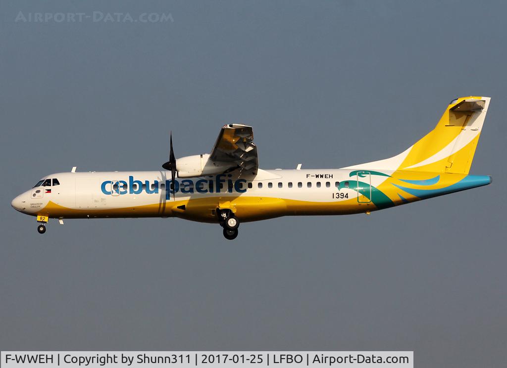 F-WWEH, 2016 ATR 72-600 C/N 1394, C/n 1394 - To be RP-C7282