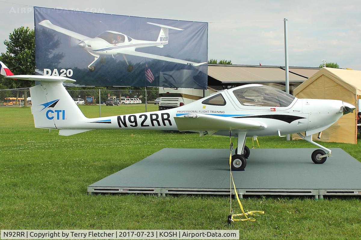 N92RR, 2016 Diamond DA-20-C1 Eclipse C/N C0690, On display at 2017 EAA AirVenture at Oshkosh