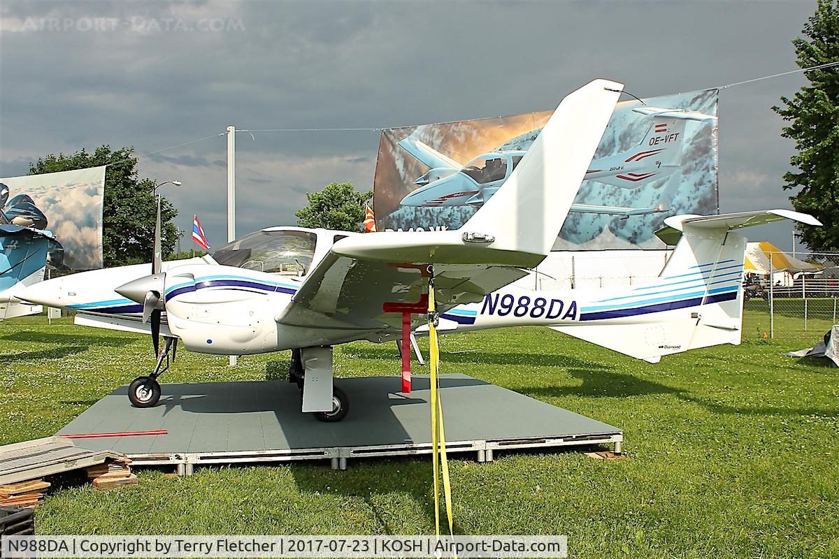 N988DA, 2017 Diamond DA-42NG Twin Star C/N 42.N240, On display at 2017 EAA AirVenture at Oshkosh