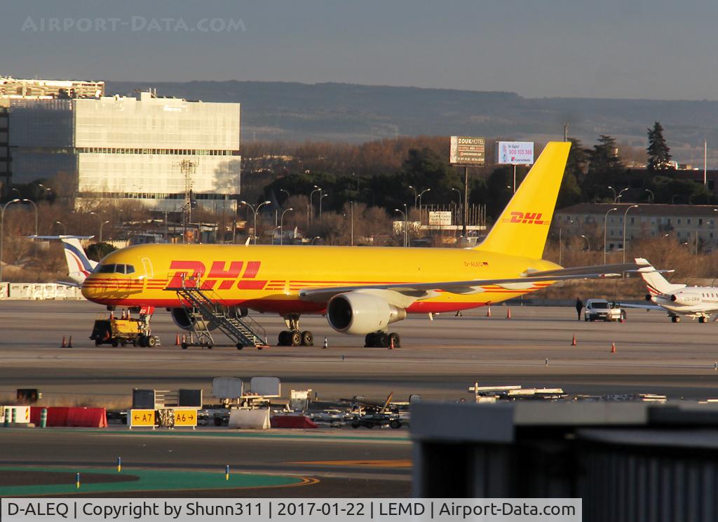 D-ALEQ, 1995 Boeing 757-2Q8/PCF C/N 26332, Parked at the Cargo apron...