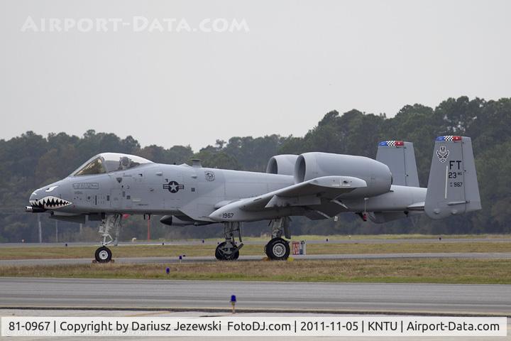 81-0967, 1981 Fairchild Republic A-10C Thunderbolt II C/N A10-0662, A-10C Thunderbolt 81-0967 FT from 74th FS Flying Tigers 23rd FW Pope AFB, NC