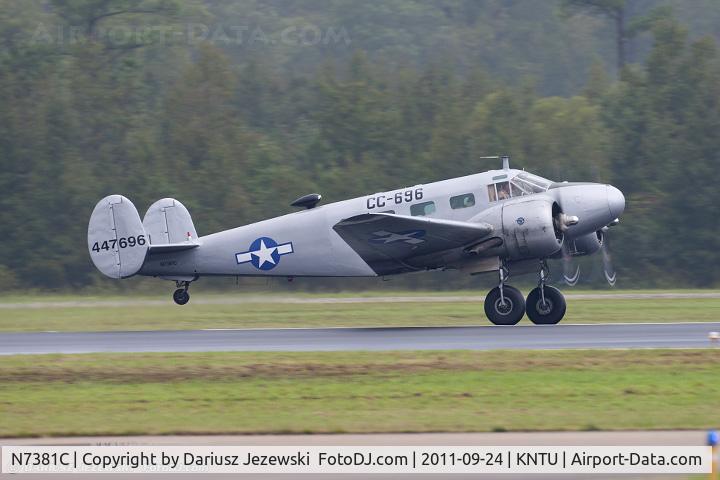 N7381C, 1944 Beech C18S C/N 8104, Beech C-18S CN 8104, N7381C