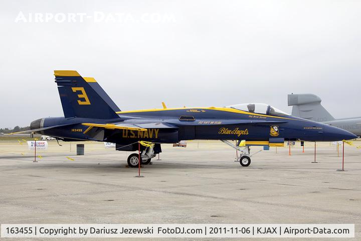 163455, 1988 McDonnell Douglas F/A-18C Hornet C/N 0669/C022, FA-18C Hornet 163455 CN 0669 from Blue Angels Demo Team NAS Pensacola, FL