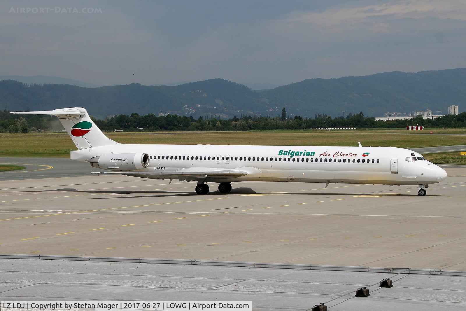 LZ-LDJ, 1995 McDonnell Douglas MD-82 (DC-9-82) C/N 53230, Bulgarian Air Charter MD-82 @GRZ