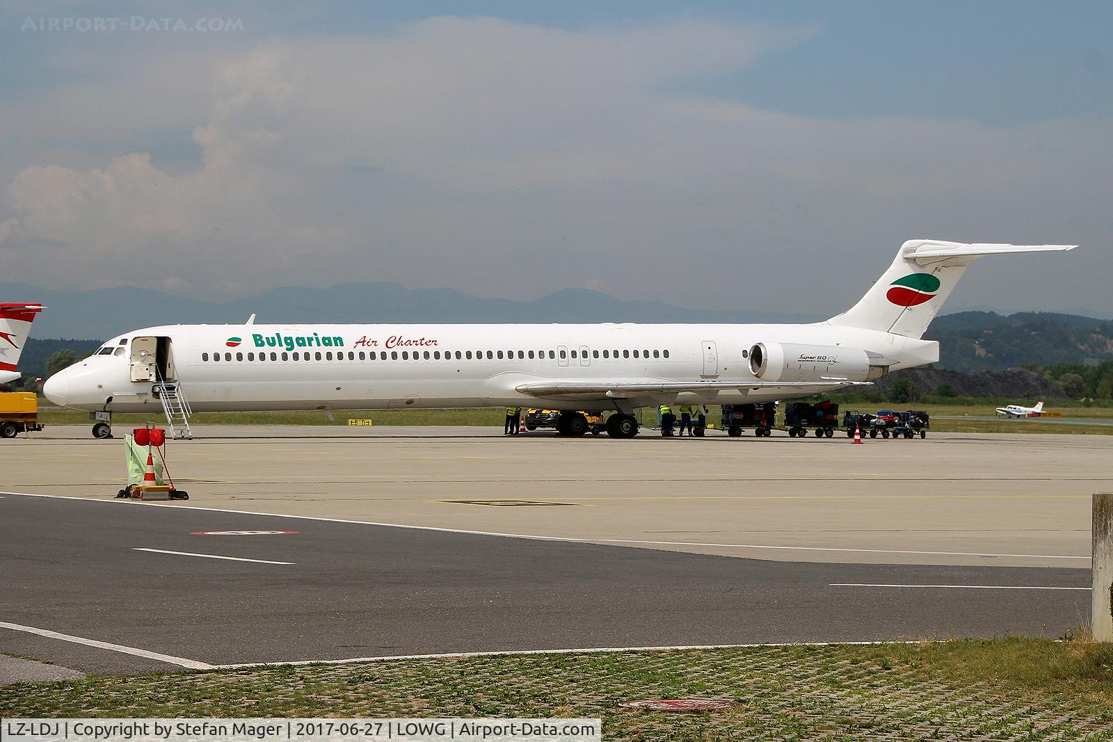 LZ-LDJ, 1995 McDonnell Douglas MD-82 (DC-9-82) C/N 53230, Bulgarian Air Charter MD-82 @GRZ