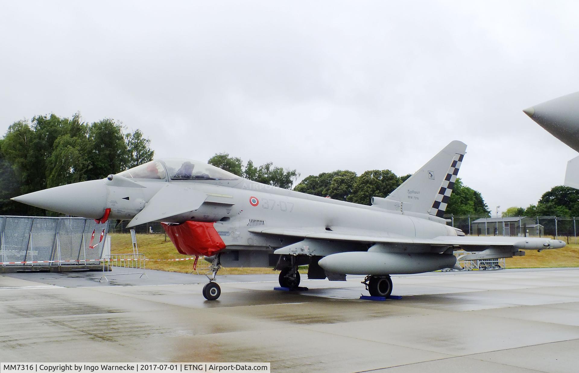 MM7316, Eurofighter EF-2000 Typhoon C/N IS048, Eurofighter EF2000 of the Aeronautica Militare Italiana AMI (Italian Air Force) at the NAEWF 35 years jubilee display Geilenkirchen 2017