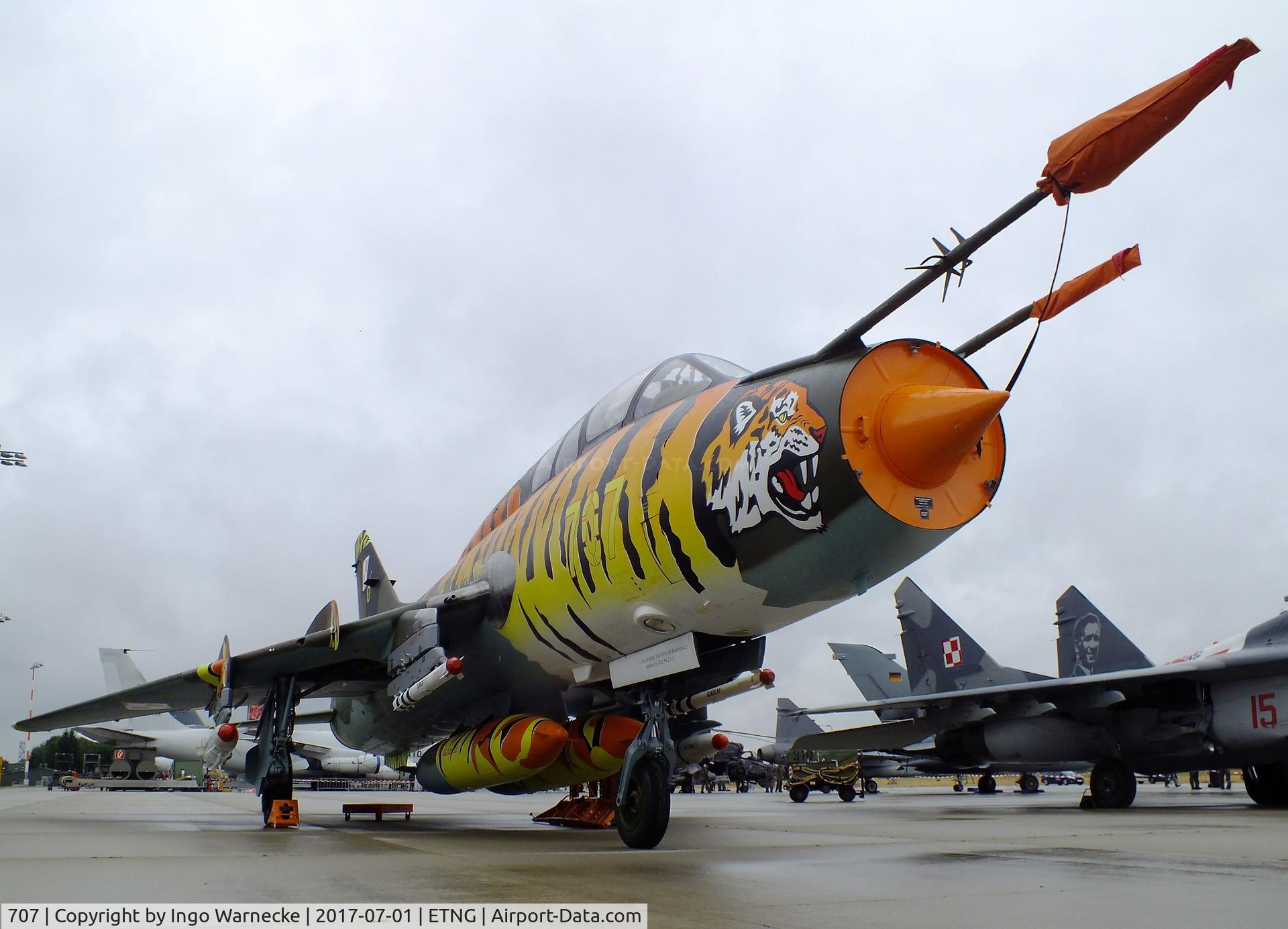 707, Sukhoi Su-22UM-3K C/N 17532369707, Sukhoi Su-22UM-3K FITTER-G of the Polish Air Force in 'Tiger-Meet' special colours at the NAEWF 35 years jubilee display Geilenkirchen 2017