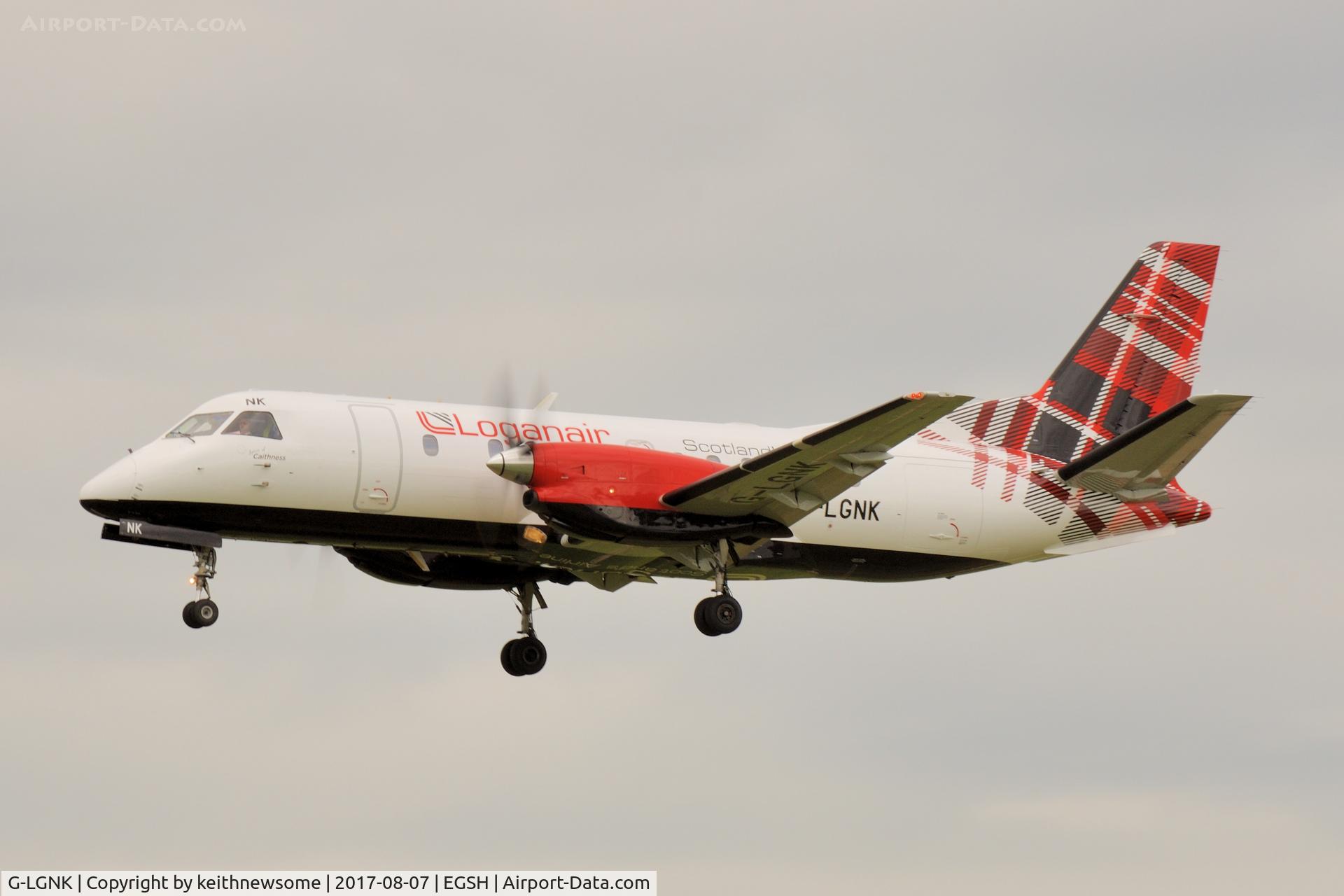 G-LGNK, 1990 Saab 340B C/N 340B-185, Arriving from Jersey.