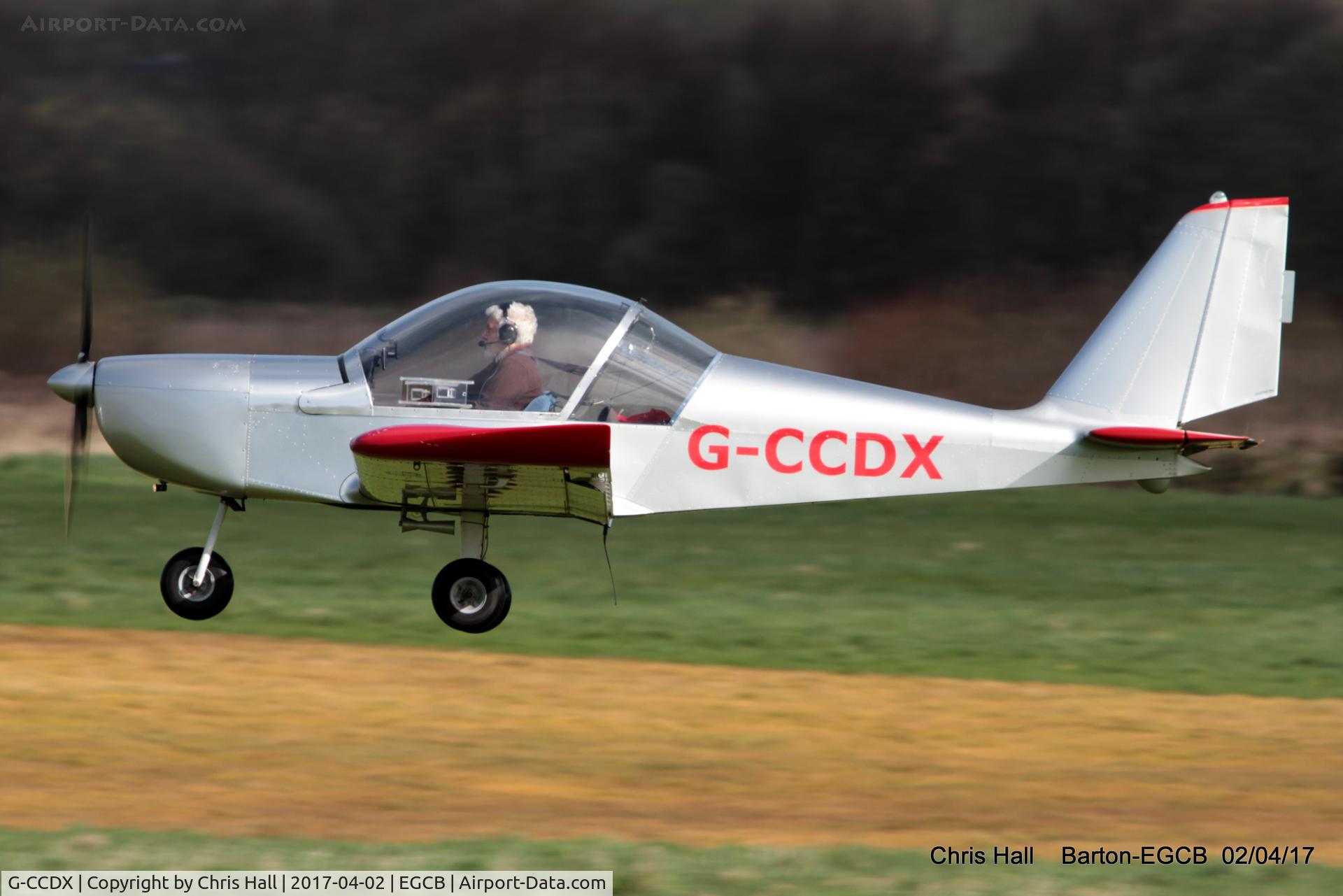 G-CCDX, 2003 Aerotechnik EV-97 Eurostar C/N PFA 315-14013, at Barton