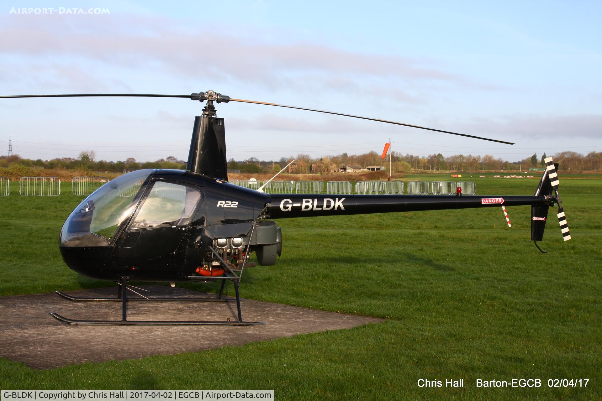 G-BLDK, 1981 Robinson R22 Beta C/N 0139, at Barton
