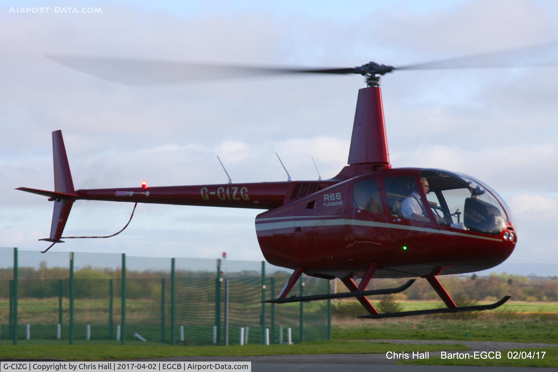 G-CIZG, 2016 Robinson R66 Turbine C/N 0698, at Barton