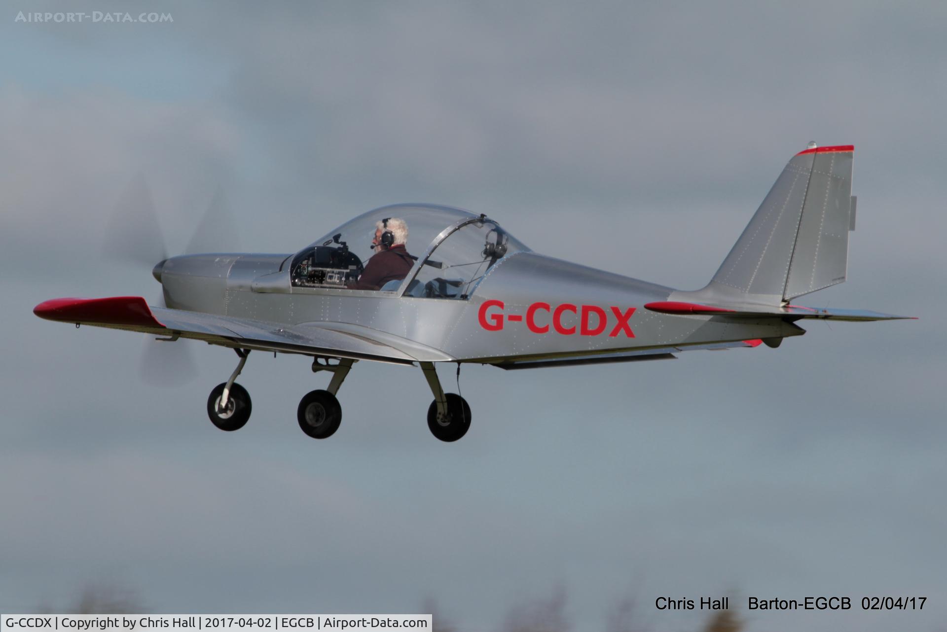 G-CCDX, 2003 Aerotechnik EV-97 Eurostar C/N PFA 315-14013, at Barton