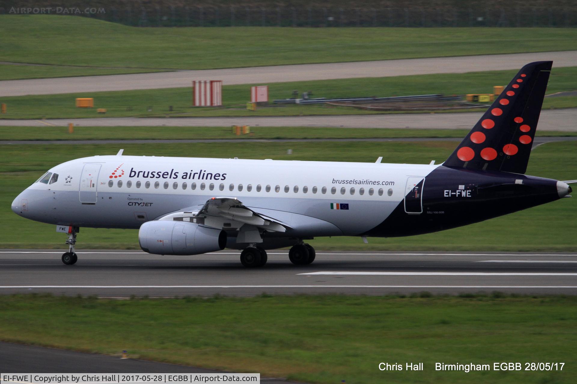 EI-FWE, 2016 Sukhoi SuperJet 100-95B C/N 95117, CityJet operating for Brussels Airlines