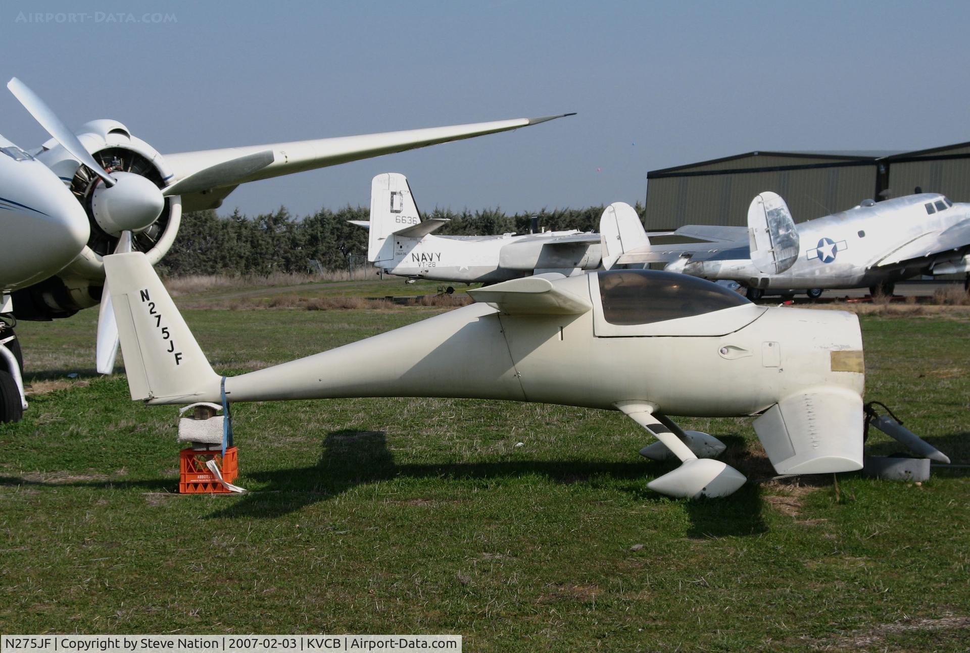 N275JF, QAC Quickie Q2 C/N 2757, Locally-based 1986 James H. Foux Quickie-2 homebuilt resting @ Nut Tree Airport, Vacaville, CA