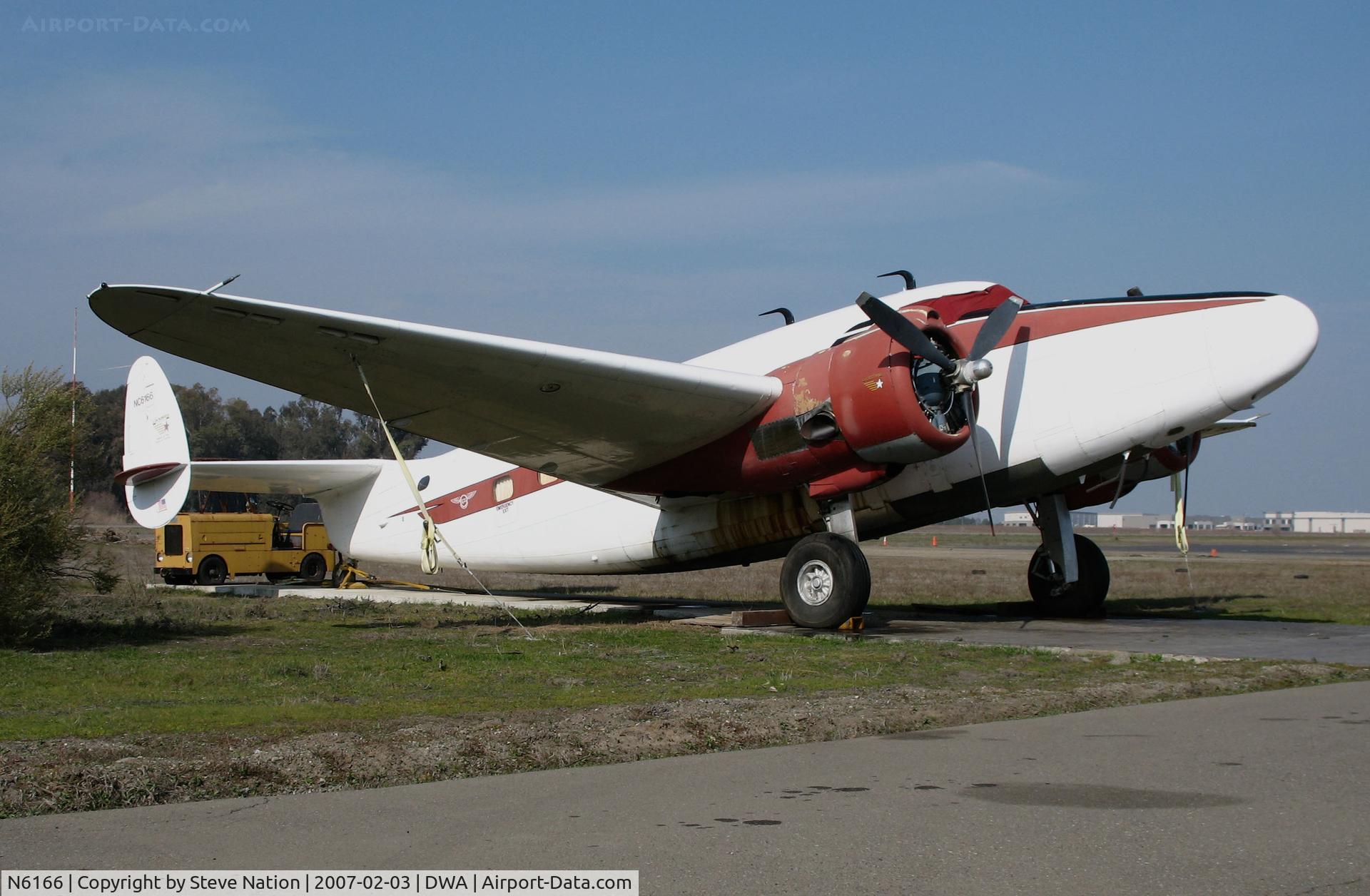 N6166, 1942 Lockheed 18-56 (C-60A-5-LO) Lodestar C/N 18-2322, Locally-based Lockheed 18-56 Lodestar painted as NC6166 @ Yolo County Airport, Woodland, CA