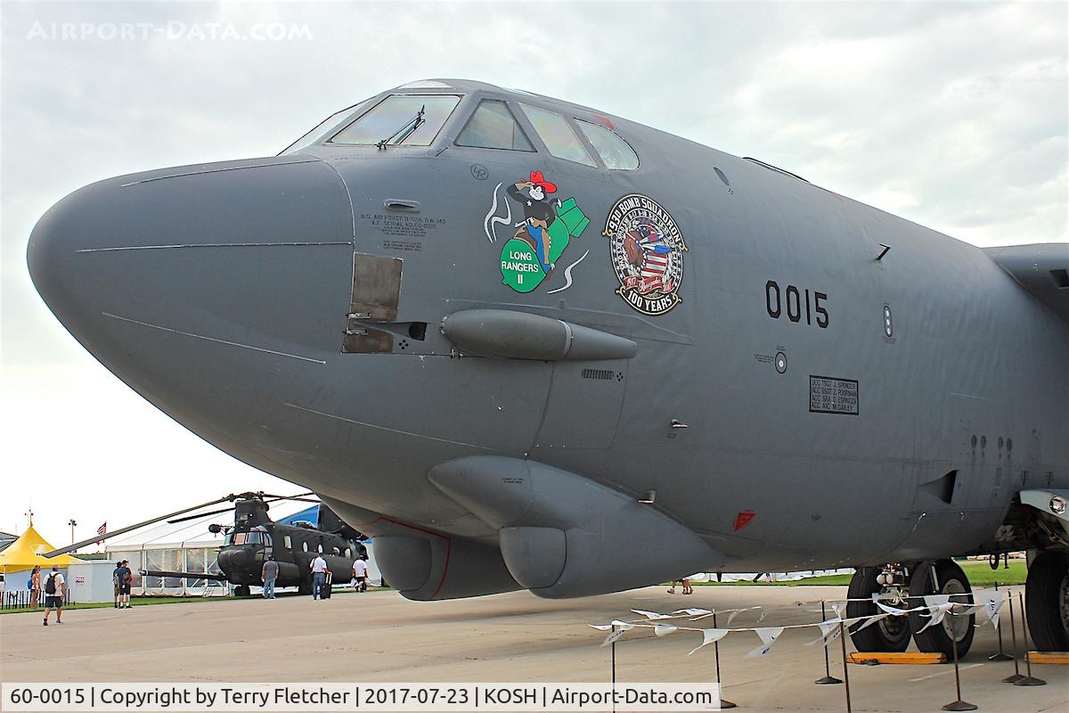 60-0015, 1960 Boeing B-52H Stratofortress C/N 464380, Displayed at 2017 EAA AirVenture at Oshkosh