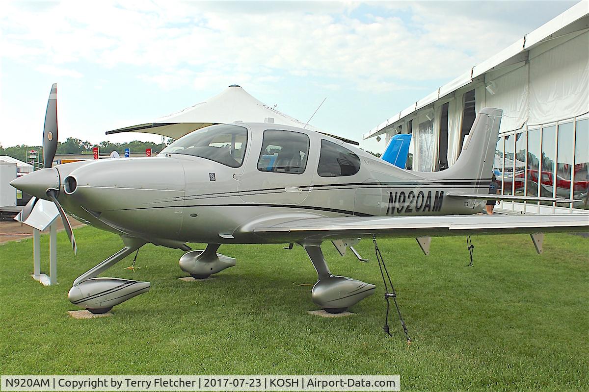 N920AM, 2017 Cirrus SR-22T C/N 1569, Displayed at 2017 EAA AirVenture at Oshkosh