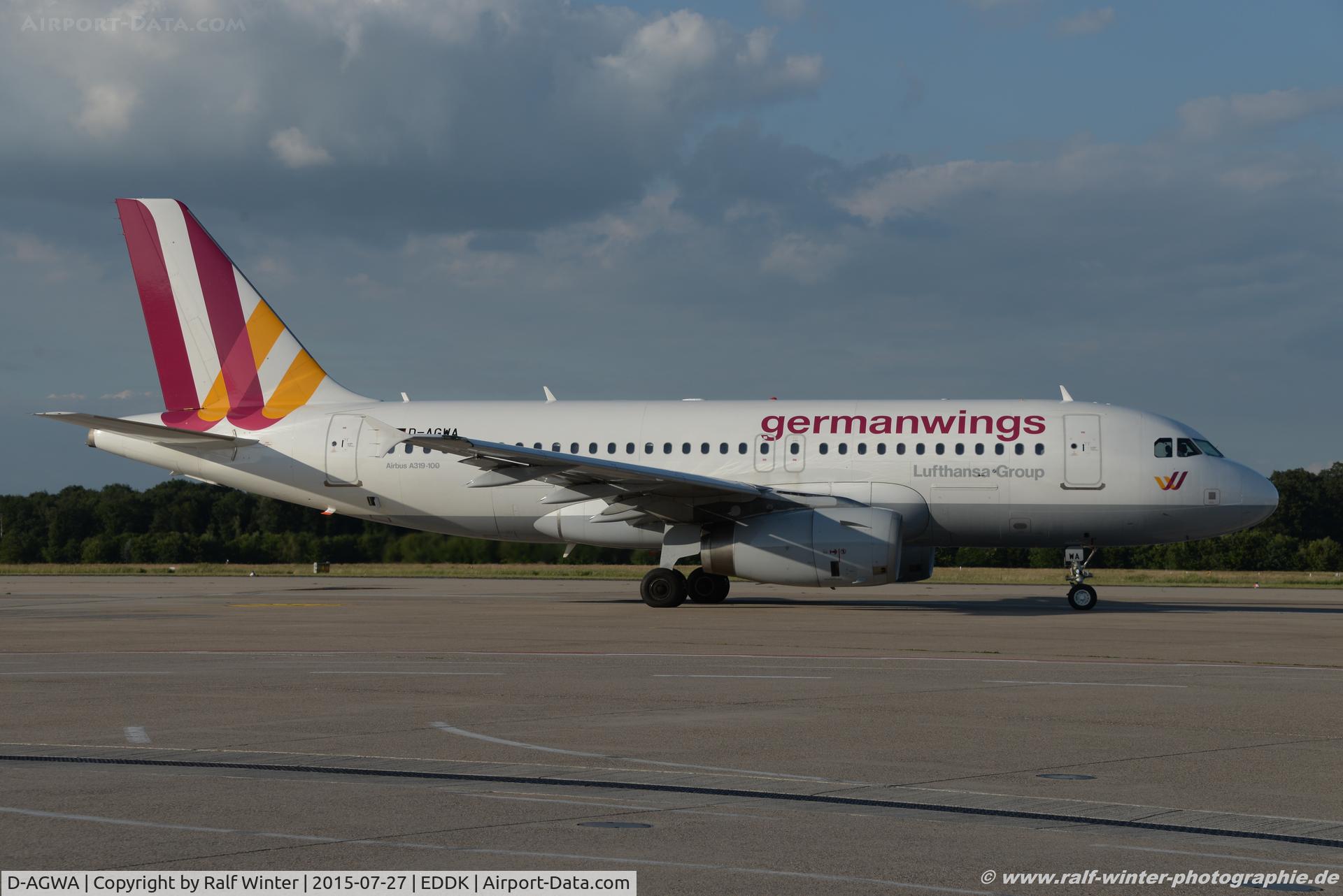 D-AGWA, 2006 Airbus A319-132 C/N 2813, Airbus A319-132 - 4U GWI Germanwings - 2813 - D-AGWA - 27.06.2015 - CGN
