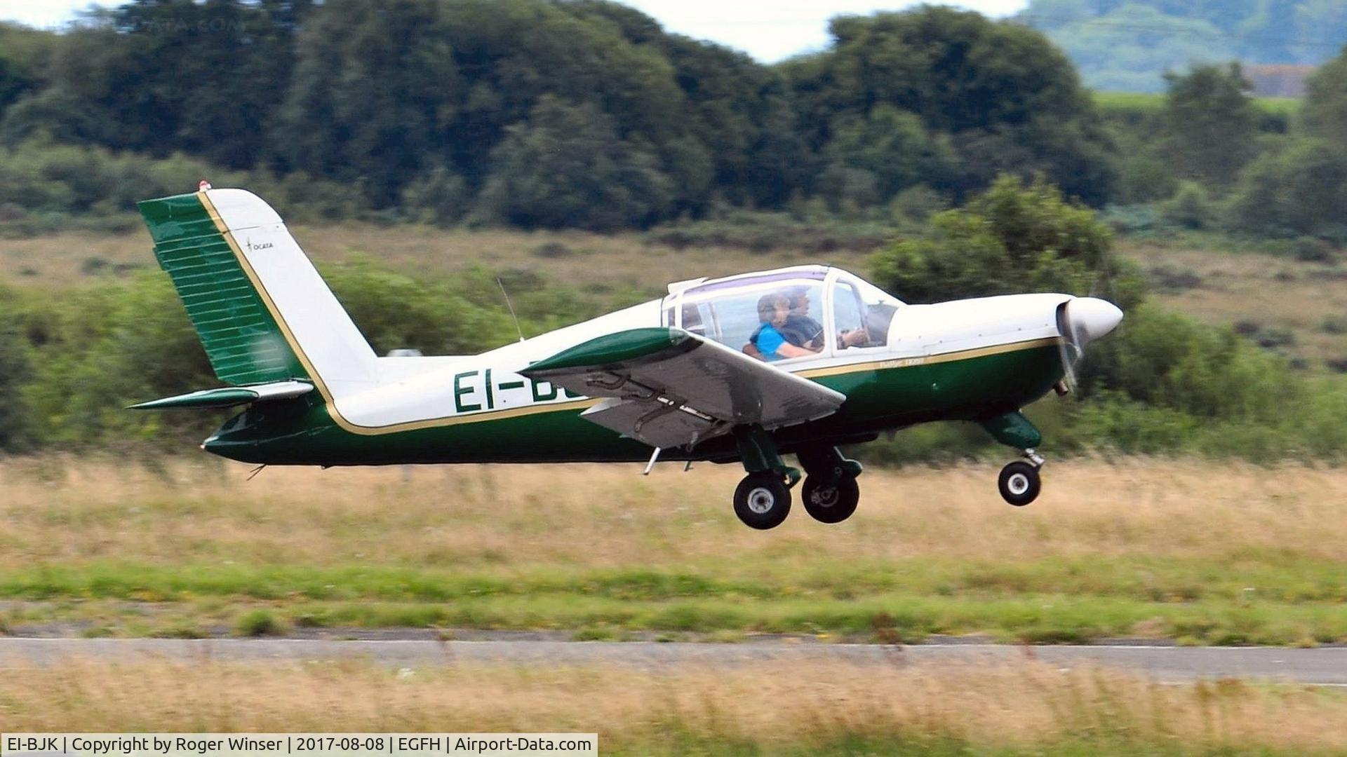 EI-BJK, 1979 Socata Rallye 110ST Galopin C/N 3226, Visiting SOCATA Rallye Galopin departing Runway 28. Previously registered F-GBKY.