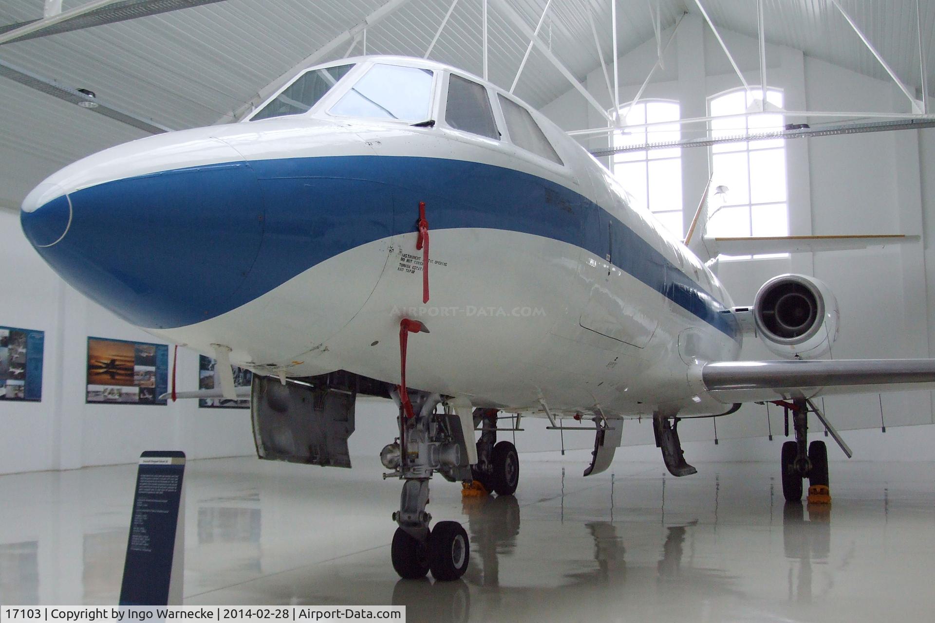 17103, 1969 Dassault Falcon (Mystere) 20DC C/N 217, Dassault Mystere / Falcon 20DC at the Museu do Ar, Sintra