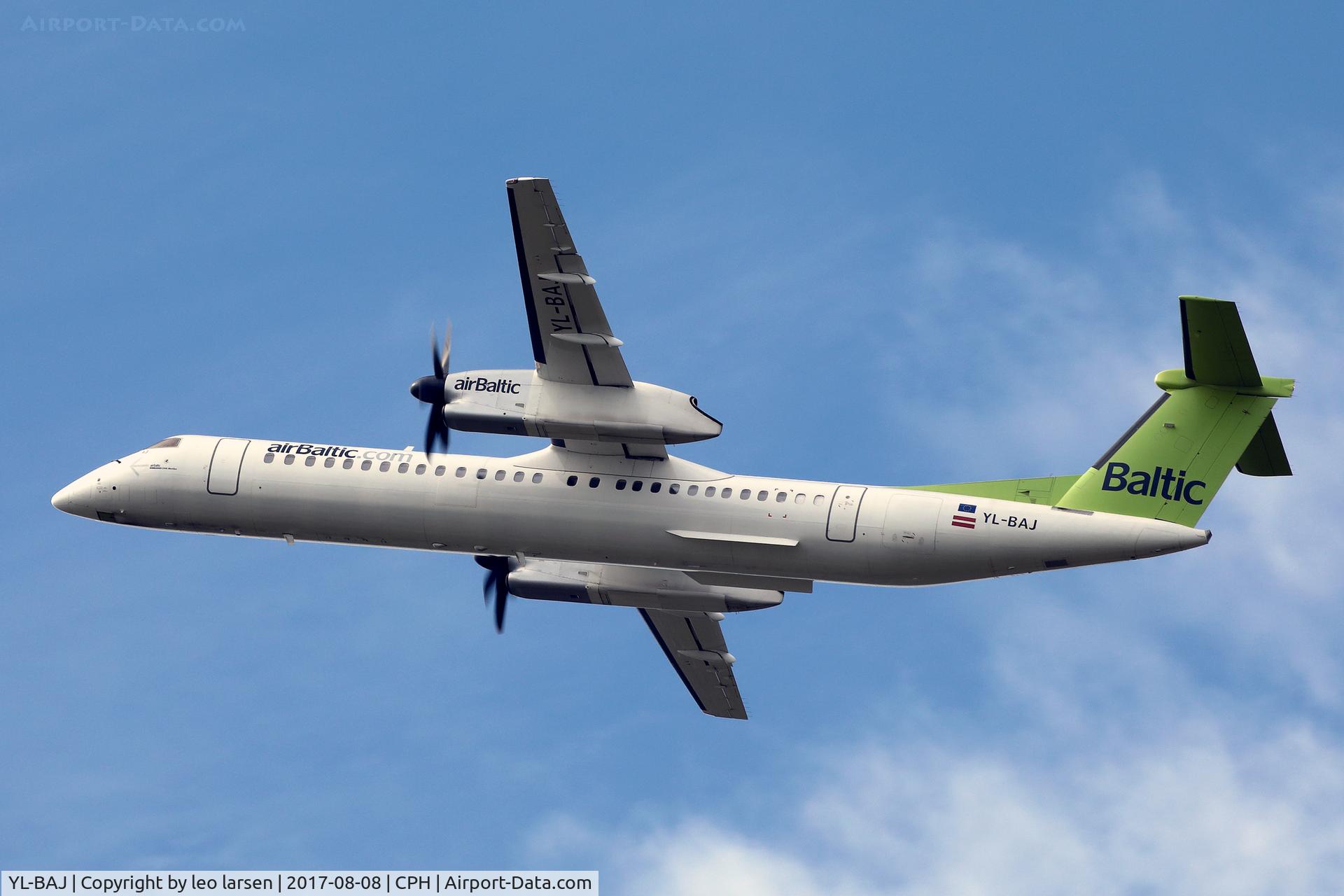 YL-BAJ, 2010 De Havilland Canada DHC-8-402Q Dash 8 C/N 4309, Copenhagen 8.8.2017
