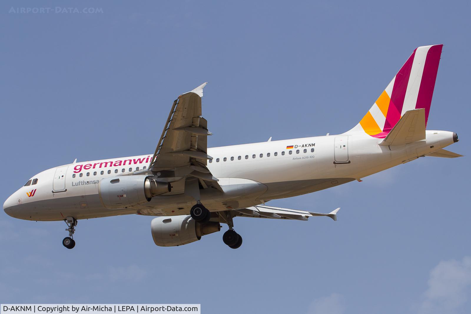 D-AKNM, 1999 Airbus A319-112 C/N 1089, Germanwings