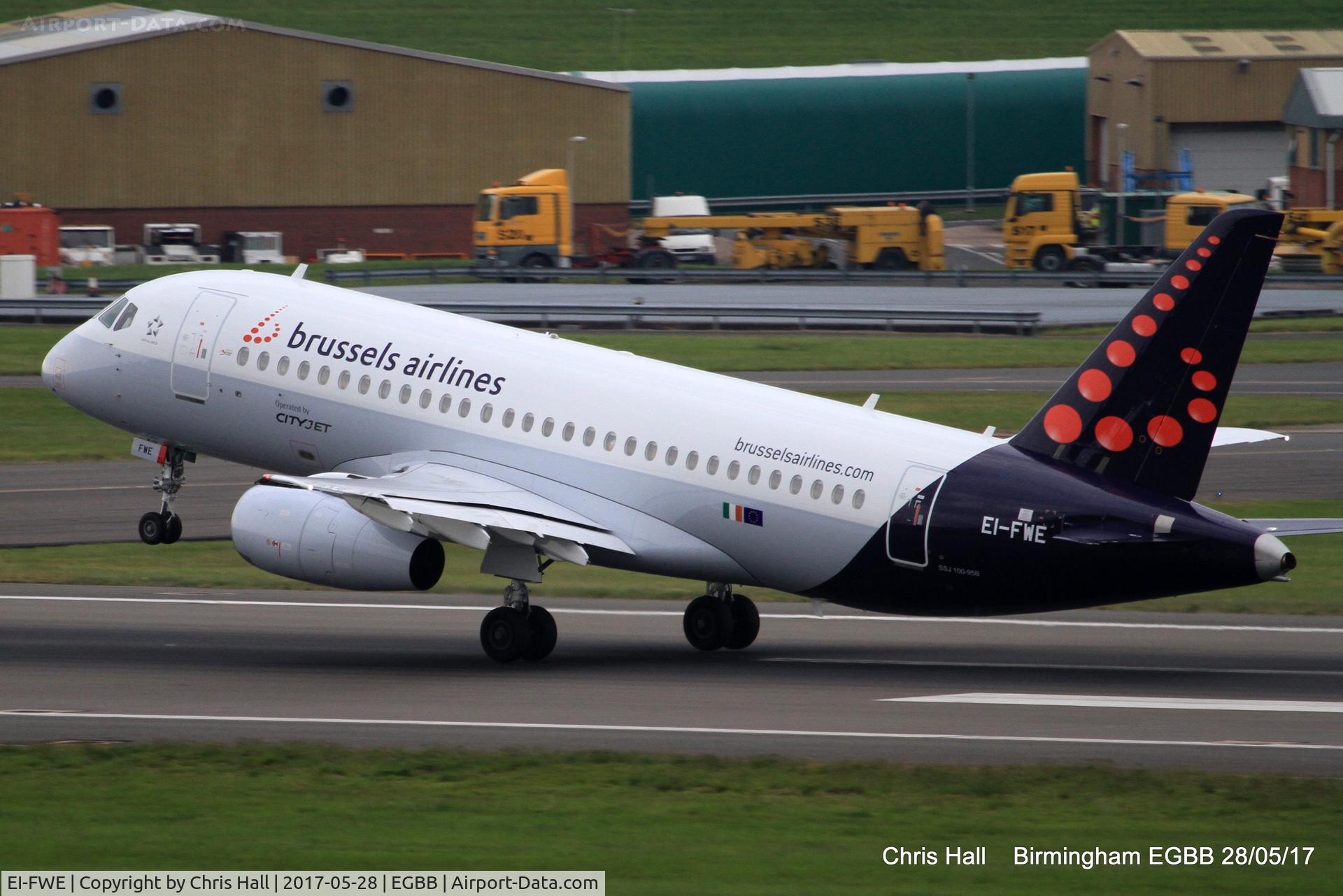 EI-FWE, 2016 Sukhoi SuperJet 100-95B C/N 95117, CityJet operating for Brussels Airlines