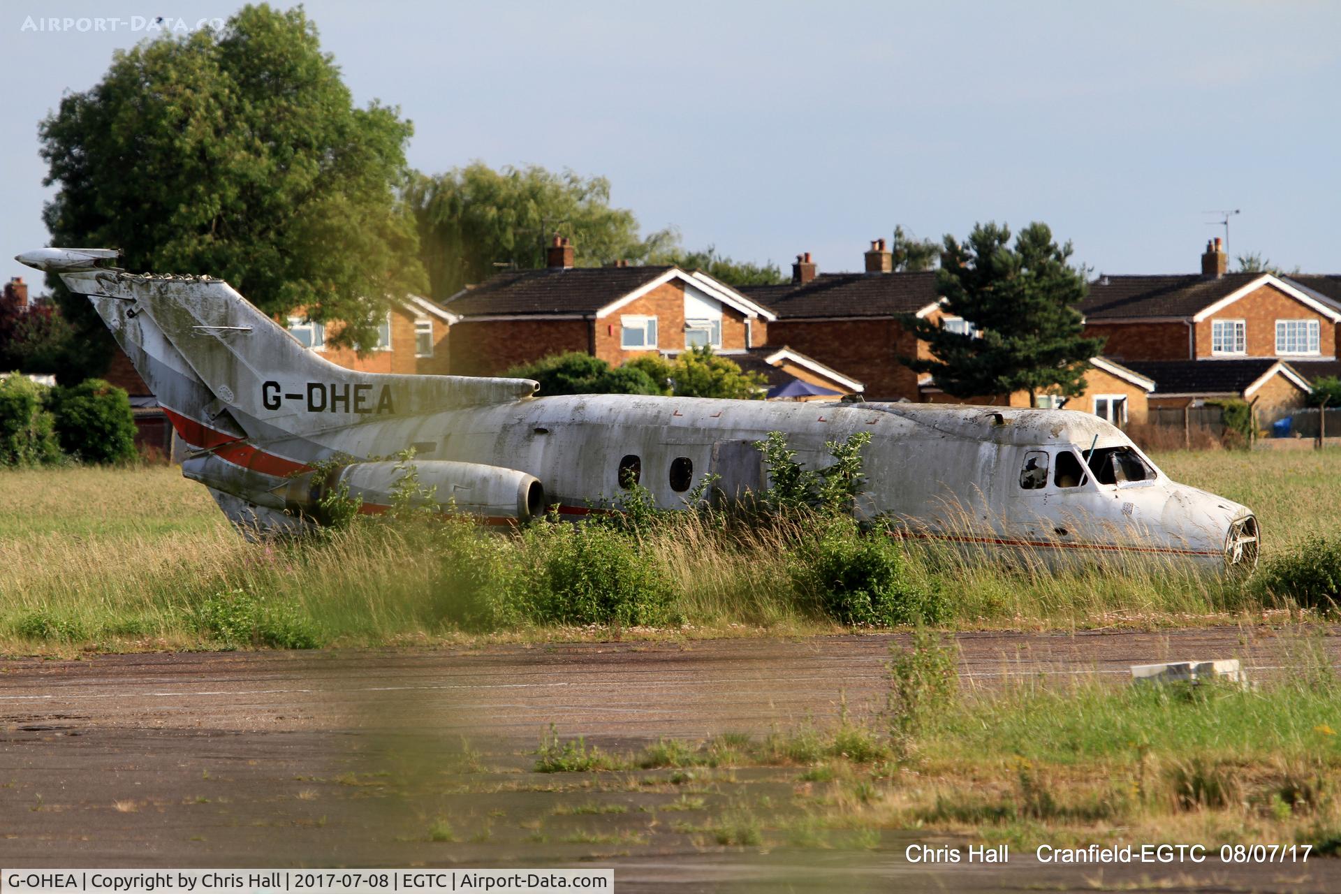 G-OHEA, 1967 Hawker Siddeley HS.125 Series 3B/RA C/N 25144, stored at Cranfield