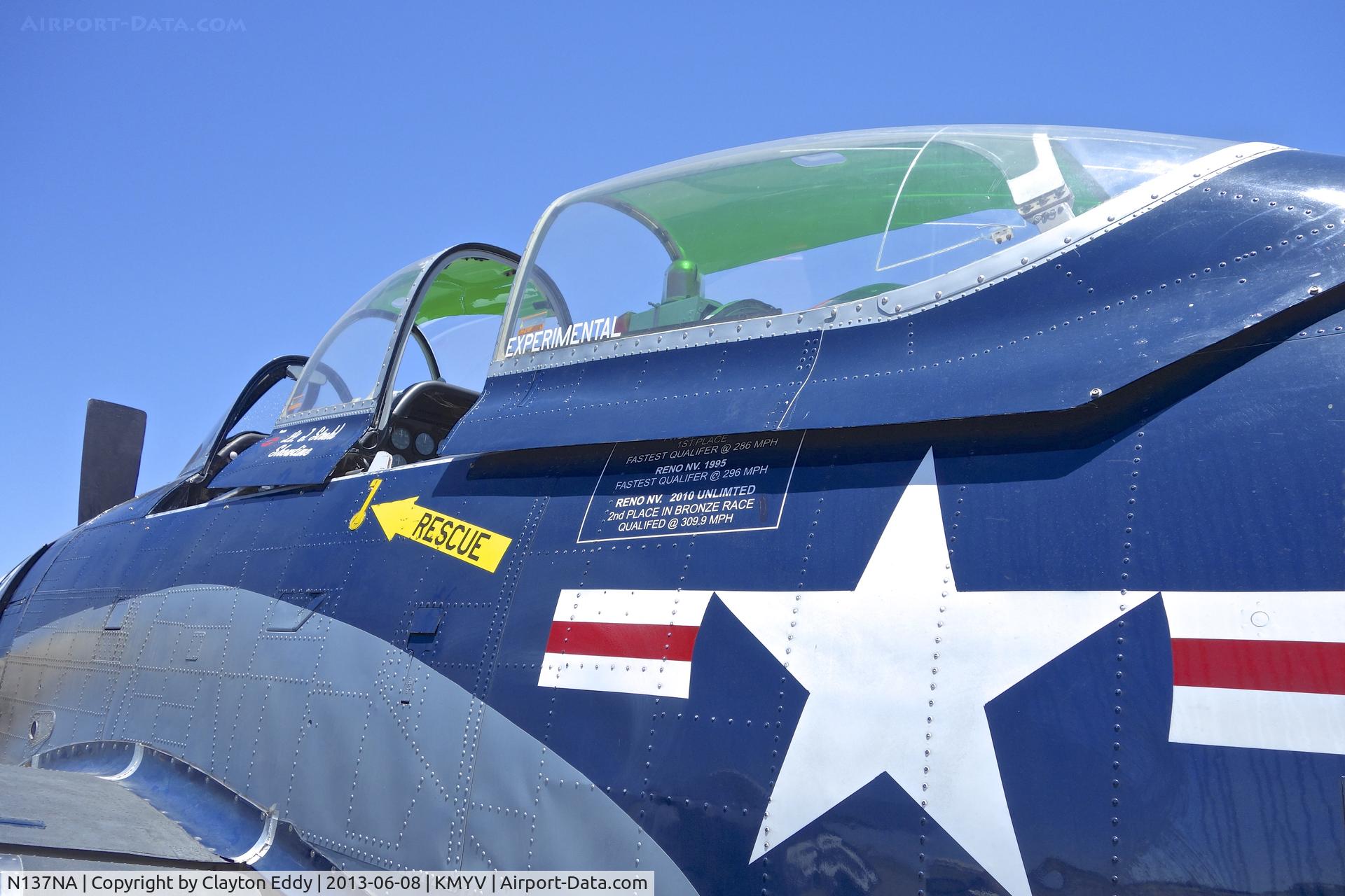 N137NA, North American T-28B Trojan C/N 200-26 (137663), Yuba County Airport California 2013.