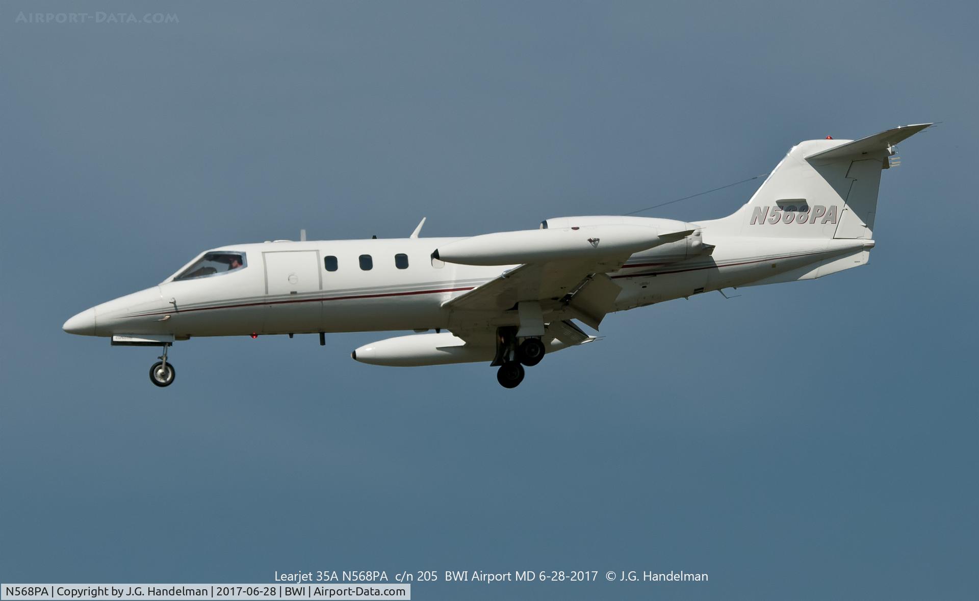 N568PA, 1978 Gates Learjet Corp. 35A C/N 205, To 33L.
