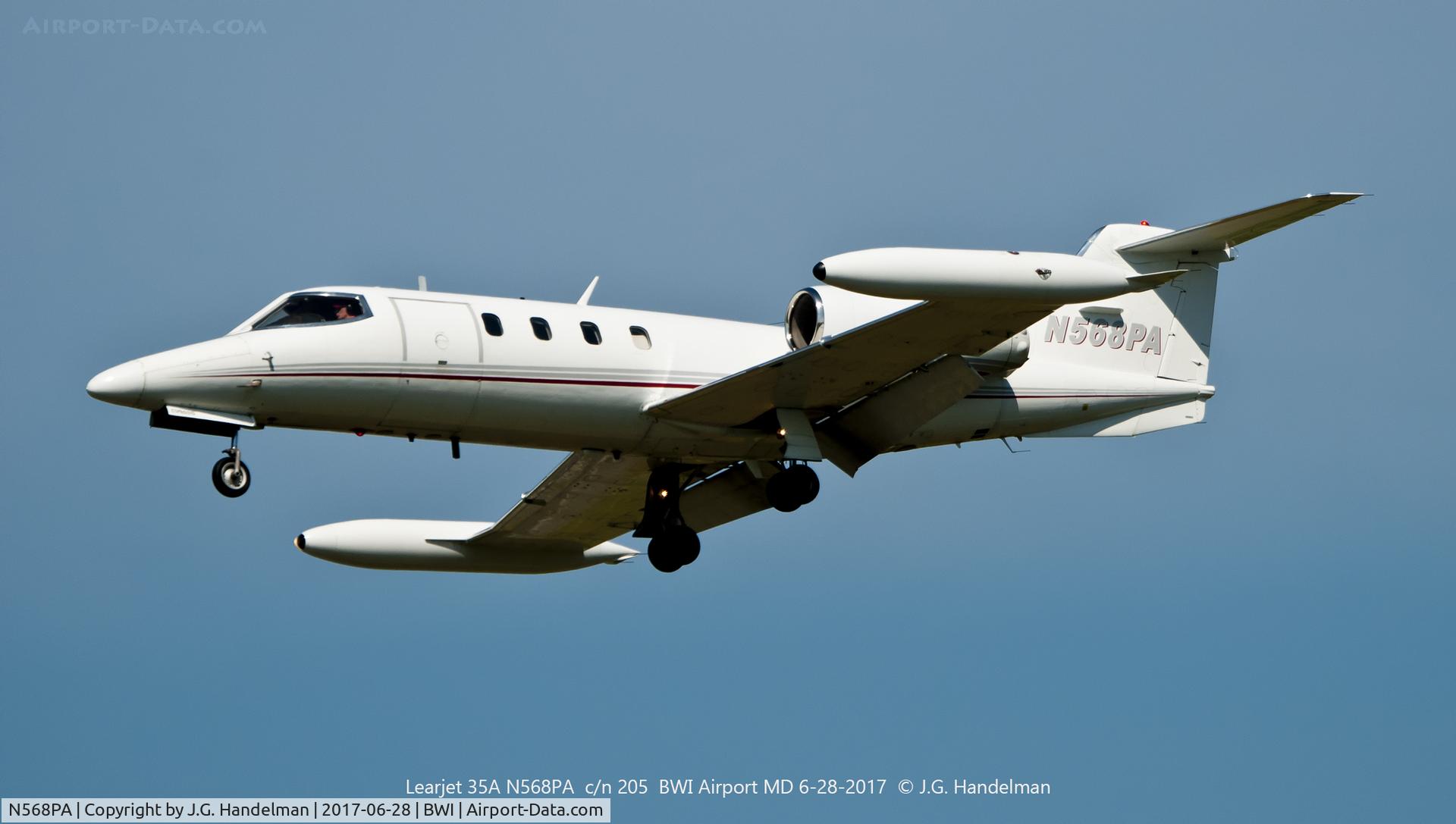 N568PA, 1978 Gates Learjet Corp. 35A C/N 205, To 33L.