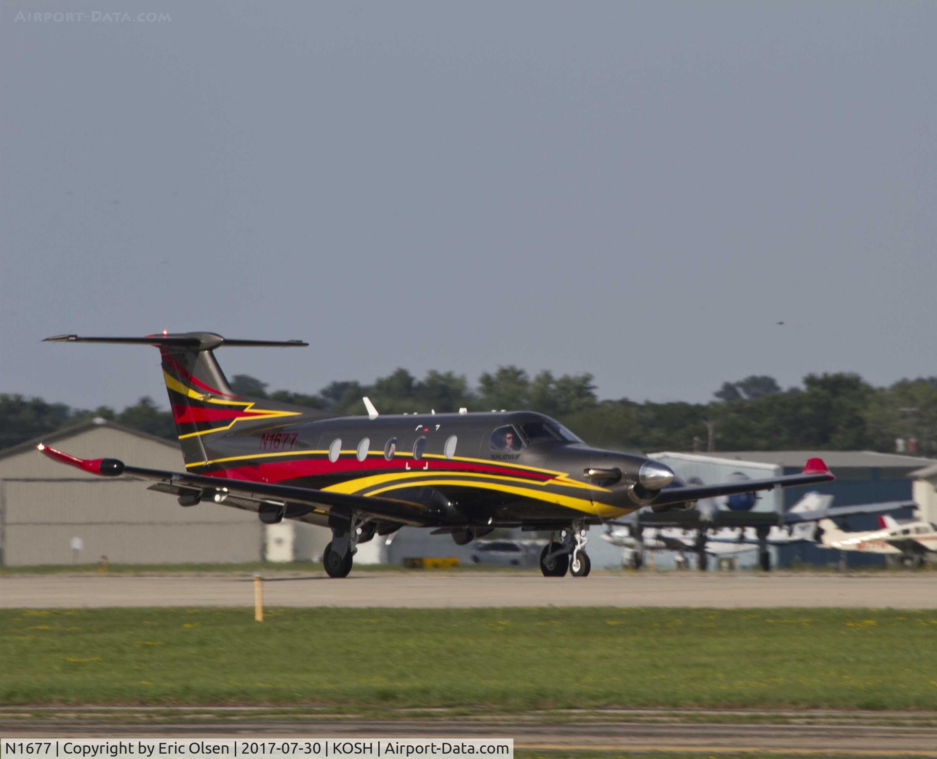 N1677, 2016 Pilatus PC-12/47E C/N 1677, Pilatus getting ready to depart Airventure