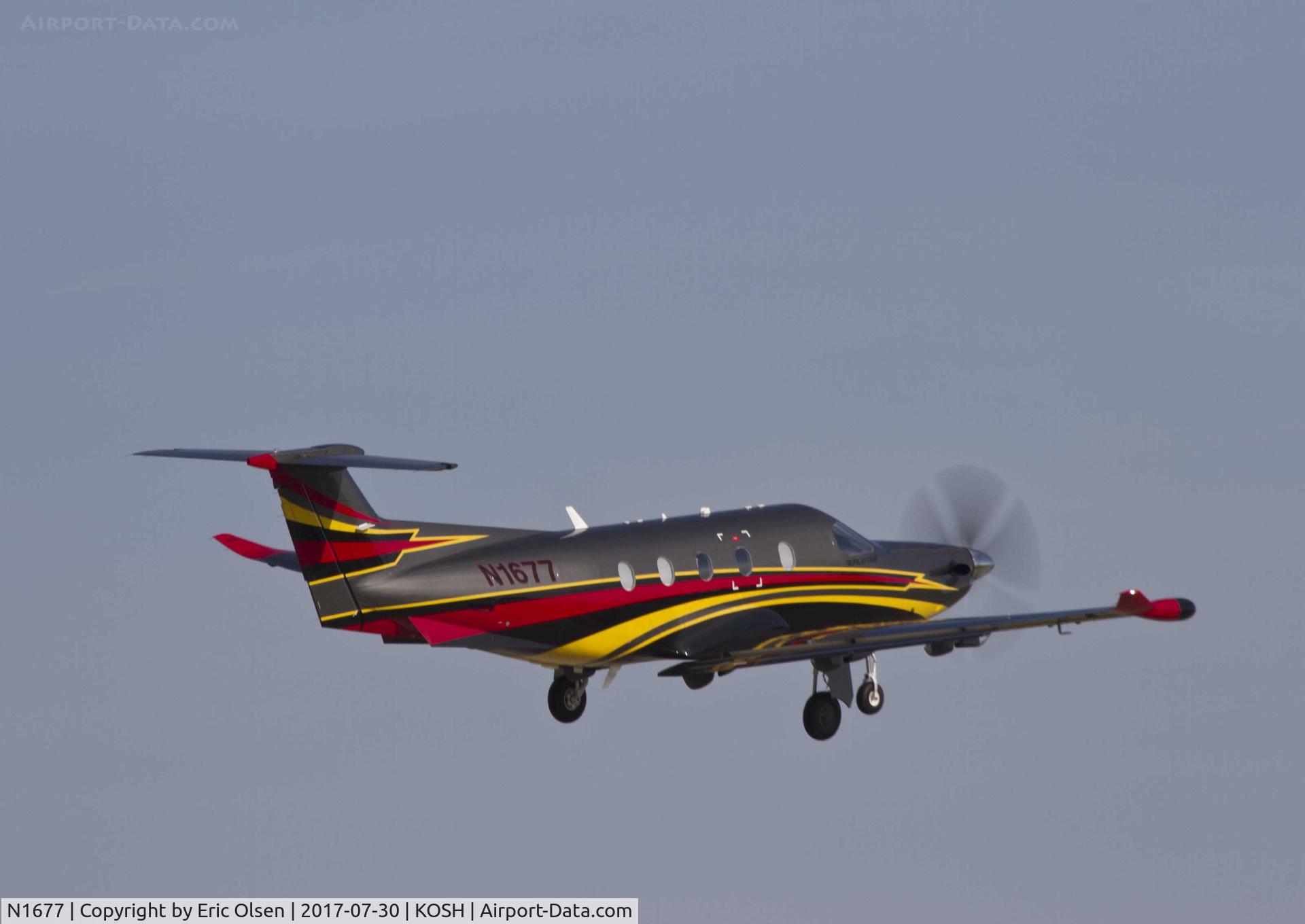 N1677, 2016 Pilatus PC-12/47E C/N 1677, Departing Airventure