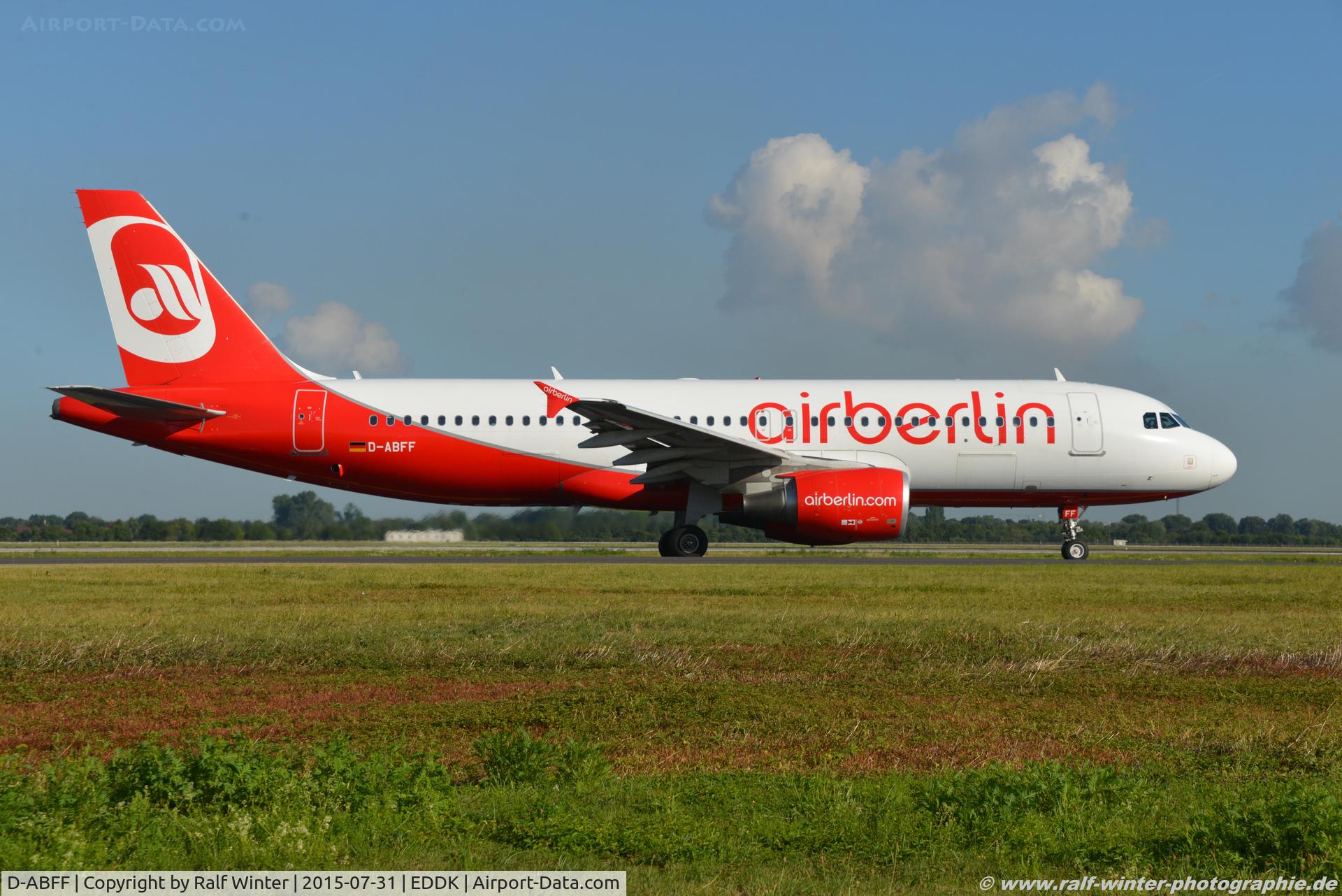 D-ABFF, 2010 Airbus A320-214 C/N 4329, Airbus A320-214 - AB BER Air Berlin - 4329 - D-ABFF - 31.07.2015 - CGN