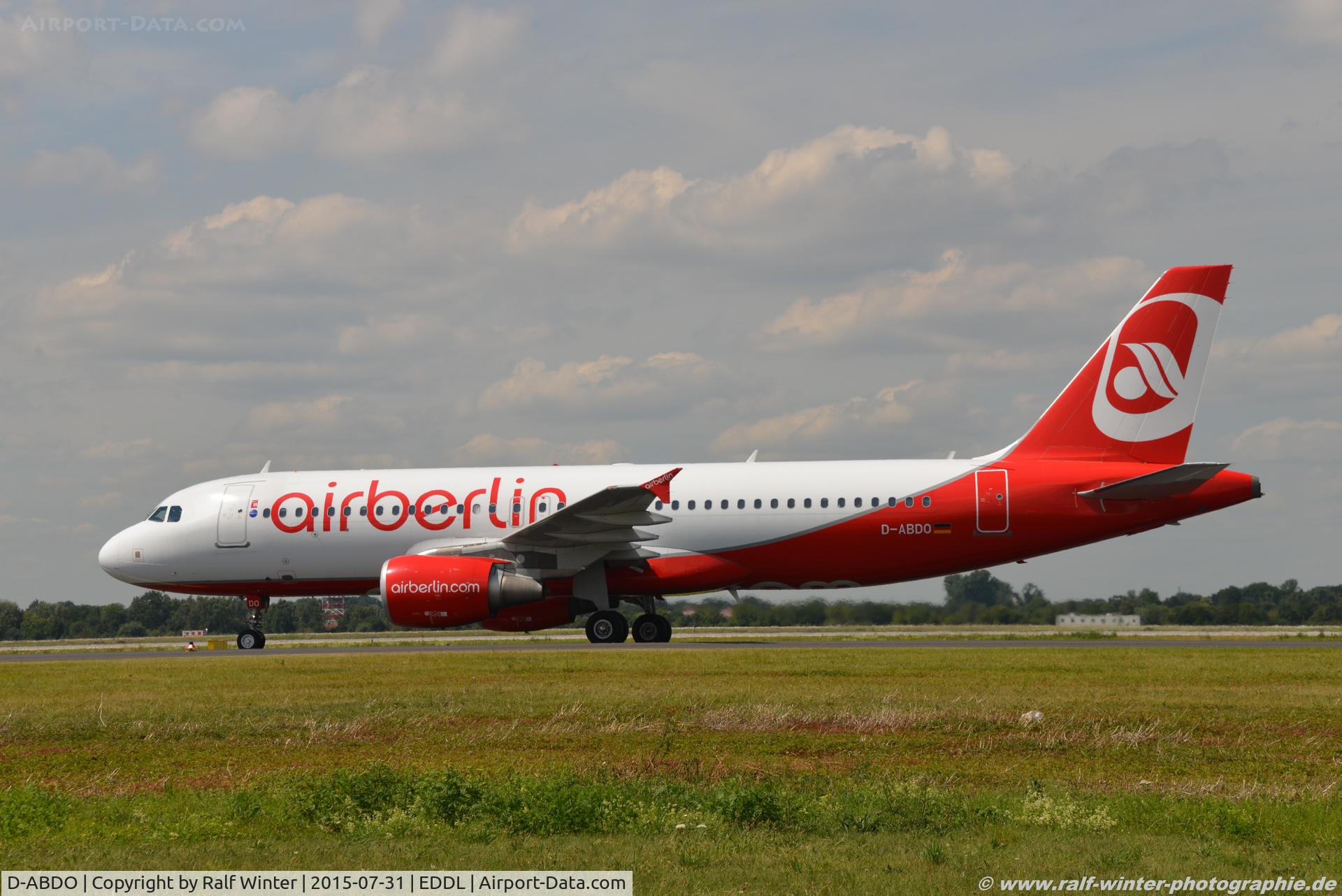 D-ABDO, 2007 Airbus A320-214 C/N 3055, Airbus A320-214 - AB BER Air Berlin leased from Avolon Aerospace - 3055 - D-ABDO - 31.07.2015 - DUS