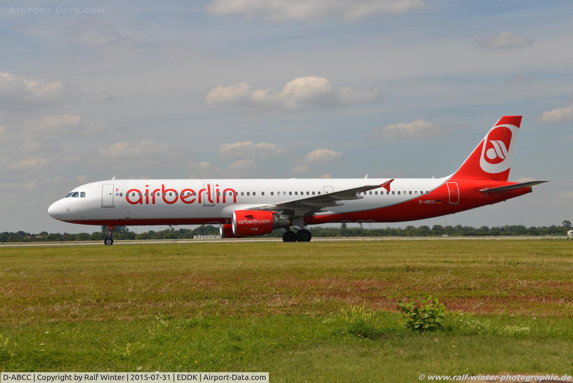 D-ABCC, 2010 Airbus A321-211 C/N 4334, Airbus A321-211 - AB BER Air Berlin - 4334 - D-ABCC - 31.07.2015 - CGN