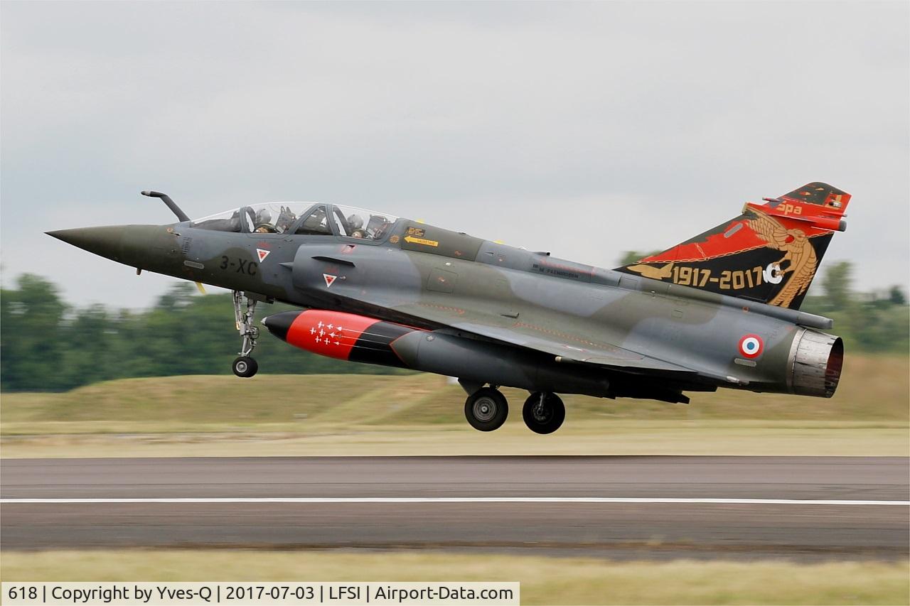 618, Dassault Mirage 2000D C/N 417, Dassault Mirage 2000D, Take off rwy 29, St Dizier-Robinson Air Base 113 (LFSI) Open day 2017