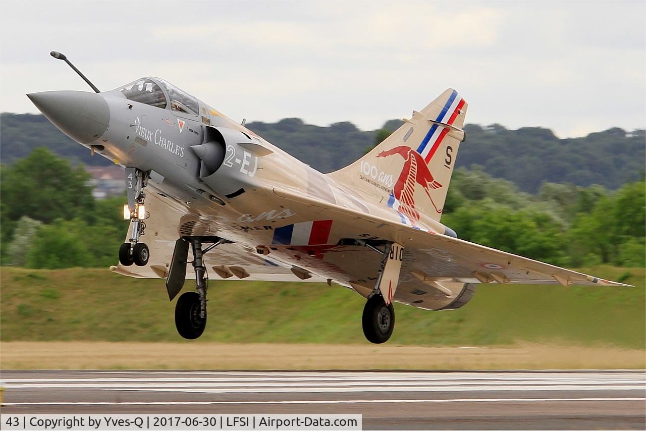 43, Dassault Mirage 2000-5F C/N 43, Dassault Mirage 2000-5F, Landing rwy 29, St Dizier-Robinson Air Base 113 (LFSI) Open day 2017