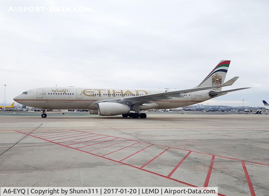 A6-EYQ, 2007 Airbus A330-243 C/N 868, Ready to taxi for departure to Dubaï