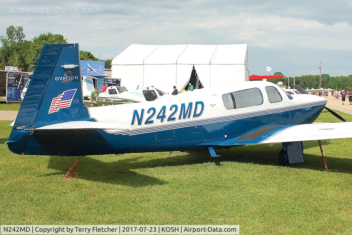 N242MD, 2003 Mooney M20R Ovation C/N 29-0292, Displayed at 2017 EAA Airventure at Oshkosh