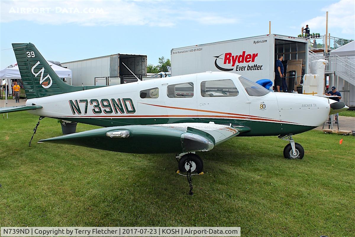 N739ND, 2017 Piper PA-28-181 Archer C/N 2843888, Displayed at 2017 EAA Airventure at Oshkosh