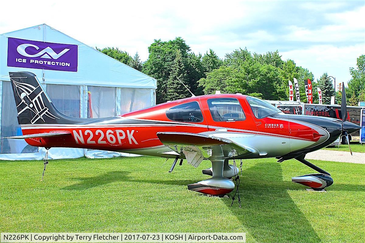 N226PK, 2016 Cirrus SR22T C/N 1471, Displayed at 2017 EAA Airventure at Oshkosh