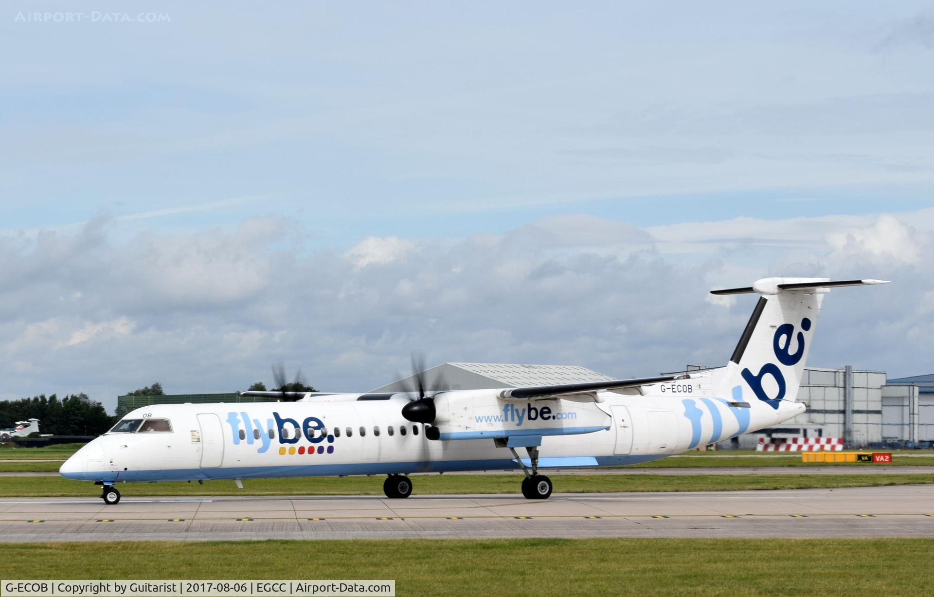 G-ECOB, 2007 De Havilland Canada DHC-8-402Q Dash 8 C/N 4185, At Manchester